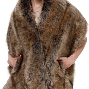 Luxurious Faux Fur Shawl